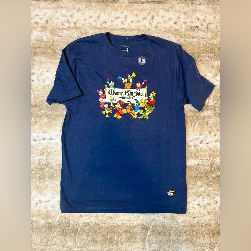 NWT *Discontinued* Disney 50th Anniversary Magic Kingdom Vans Youth Shirt Size L